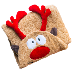 BabyBunny Полотенце Олененок банное 65х125 см бежевый/красный