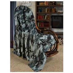 Плед Guten Morgen Камуфляж (серый хаки), 150 x 200 см, хаки серый