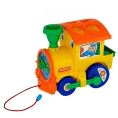 Каталка-игрушка Полесье Занимательный паровоз (5977) желтый
