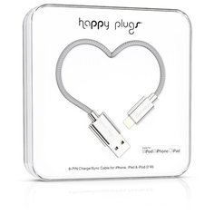 Кабель Happy Plugs Lightning to USB Charge/Sync MFI 2 м silver