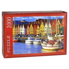 Пазл Рыжий кот Причал и цветные дома (КБ1000-6884), 1000 дет.