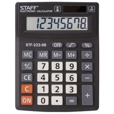 Калькулятор настольный STAFF STF-222-08 черный