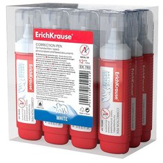 ErichKrause Ручка-корректор Arctic white 12 мл, 12 шт красный