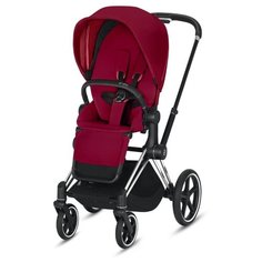 Универсальная коляска Cybex Priam III (2 в 1) true red/chrome/black, цвет шасси: серебристый
