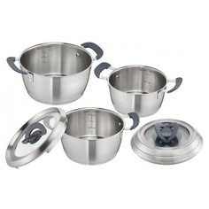 Набор кастрюль Tefal Ovation C817S354 6 пр. серебристый