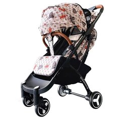 Прогулочная коляска Yoya Plus 3 Eco (сумка-чехол, подстак., бампер, накидка на ножки, корзина д/пок, кож. чехол на ручку и бампер) lv/black frame, цвет шасси: черный