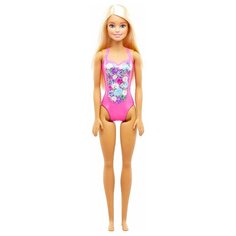 Кукла Barbie на пляже Розовый купальник, 30 см, DWK00