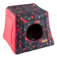 Домик для собак и кошек Katsu Hopi Геометрия 40х40х35 см красный