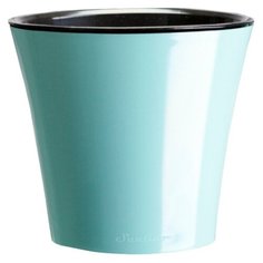 Горшок Santino с автополивом Arte, 13.5х12.5 см мята-черный