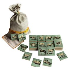 Настольная игра Царицынская игрушка Мемори Ферма (в льняном мешочке)