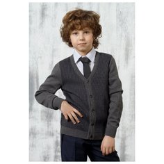 Кардиган VAY размер 134, 5006/1340 серый/м.синий