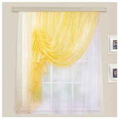 Тюль Witerra Дорис левый на ленте 160 см желтый