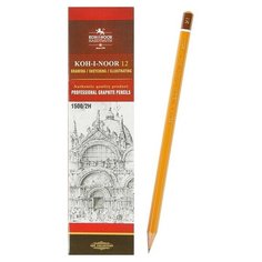 KOH-I-NOOR Набор чернографитных карандашей 1500 2H 12 шт (V150002H01170RU)