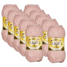 Пряжа Adelia Casual, 72 % хлопок, 28 % акрил, 50 г, 130 м, 10 шт., №06 сиреневый
