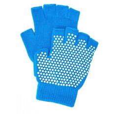 Перчатки BRADEX противоскользящие для занятий йогой голубой универсальный