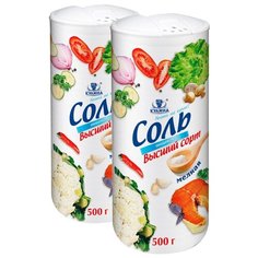 Кулина Соль поваренная, высший сорт, 2 шт, 500 г