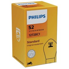 Лампа автомобильная галогенная Philips Standard 12728C1 S2 12V 35/35W 1 шт.
