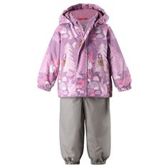 Комплект с полукомбинезоном Reima Ruis 513117-5189 размер 98, розовый с рисунком