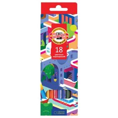 KOH-I-NOOR Карандаши цветные Город мечты, 18 цветов (3553018038KS)