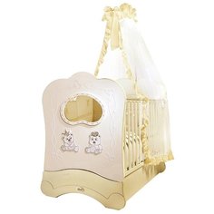 Кроватка Feretti Majesty Brillante FMS (классическая), продольный маятник слоновая кость