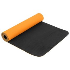 Коврик (ДхШхТ) 183х61х0.6 см Sangh Yoga mat двухцветный оранжевый однотонный
