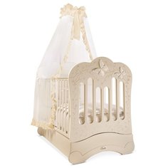 Кроватка Feretti Charme FMS (качалка), продольный маятник слоновая кость