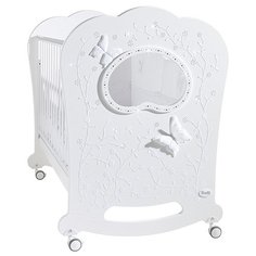 Кроватка Feretti Oblo Charme Brillante (качалка), на полозьях белый