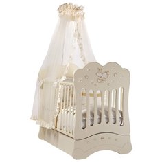 Кроватка Feretti Etoile FMS (качалка), продольный маятник слоновая кость