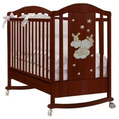 Кроватка Feretti Romance Dondolo (качалка), на полозьях темный орех