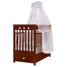 Кроватка Feretti Elite FMS (классическая), продольный маятник темный орех