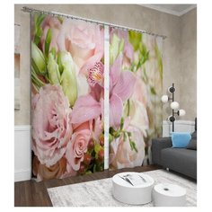 Фотошторы Сирень Букет орхидей (ФШБЛ001-13600) на ленте 260 см розовый