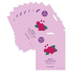 Baroness Увлажняющая тканевая маска для лица с экстрактом розы, 21 г, 10 шт.