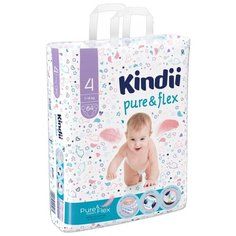 Kindii подгузники Pure & Flex 4 (7-14 кг) 64 шт.