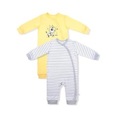 Комбинезон LEO размер 80, желтый/серый Лео