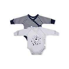 Боди LEO размер 56, серый/синий Лео