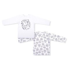 Лонгслив LEO размер 74, белый/синий Лео