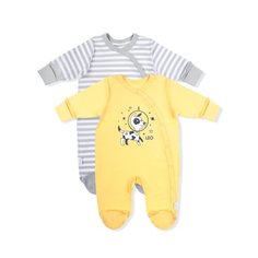 Комбинезон LEO размер 62, желтый/серый Лео