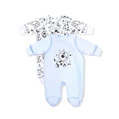 Комбинезон LEO размер 62, голубой/белый Лео