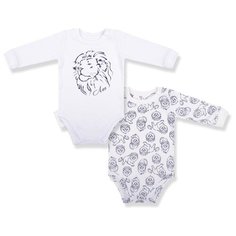 Боди LEO размер 68, белый/синий Лео