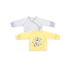 Распашонка LEO размер 62, желтый/серый Лео