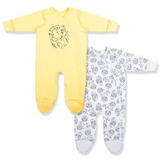 Комбинезон LEO размер 62, желтый/белый Лео