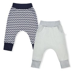 Брюки LEO 1001А-25 размер 74, синий/серый Лео