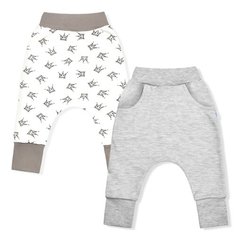 Брюки LEO 1001А-25 размер 80, бежевый/молочный/серый меланж Лео