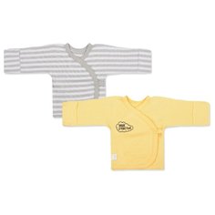 Распашонка LEO размер 42, желтый/серый Лео