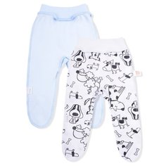 Ползунки LEO размер 42, голубой/белый Лео