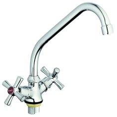 Смеситель для кухни (мойки) G-lauf QFR4-A722 двухрычажный хром