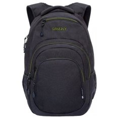 Рюкзак Grizzly RQ-003-3/3 21 (черный/салатовый)