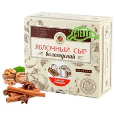 Пастила Вологодская мануфактура Сыр яблочный вологодский с орехом и корицей со стевией 300 г