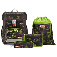 Step By Step Ранец Cloud Black Cat 5 предметов (183688), черный/зеленый