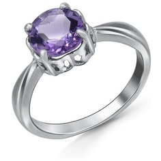 Silver WINGS Кольцо с аметистами из серебра 21kr6409-90, размер 18